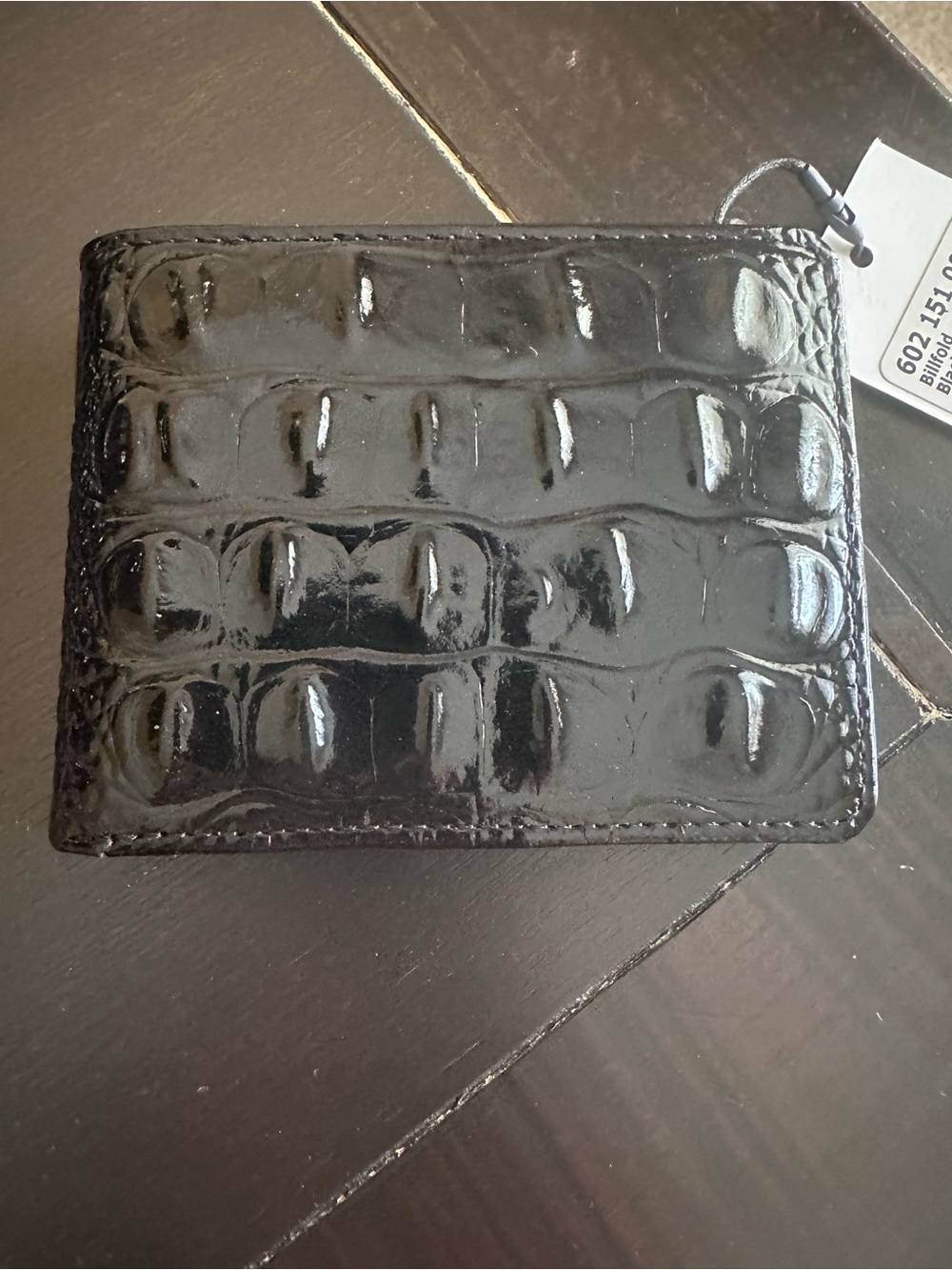 Brahmin Black Croc-Embossed Bifold Wallet - Picture 2 of 4